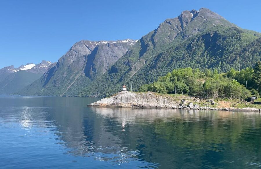 All About the Fjords, in one tour by boat & bus from Ålesund - Bus and ferry across Storfjord