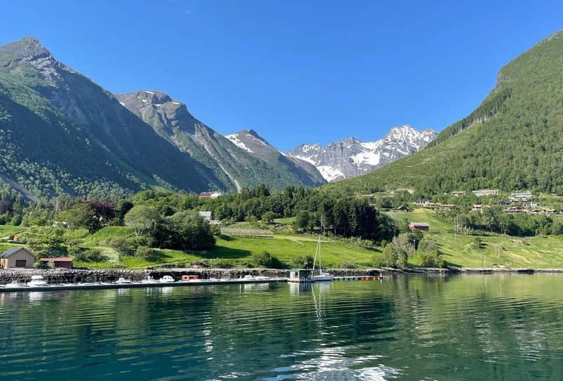 All About the Fjords, in one tour by bus & boat from Ålesund - Hjørundfjord from the water