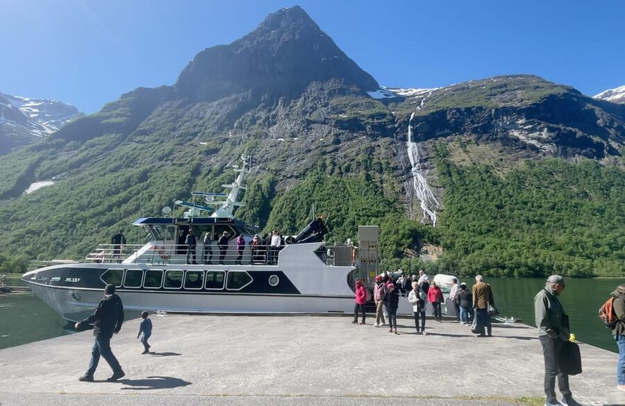 All About the Fjords, in one tour by bus & boat from Ålesund - Ljøen viewpoint and the big fjord view