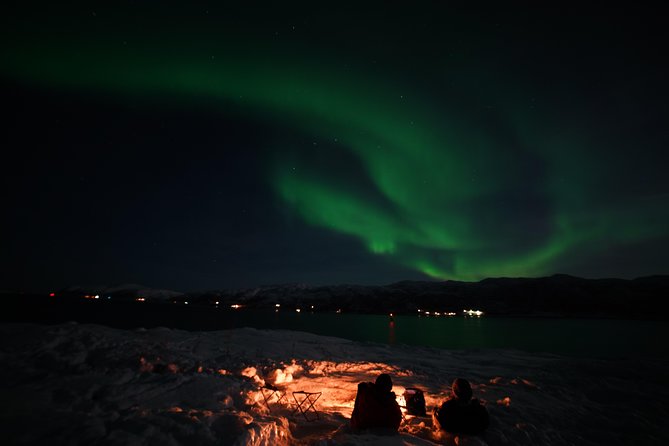 Aurora tour with free portrait and bonfire - The crowded city-center start