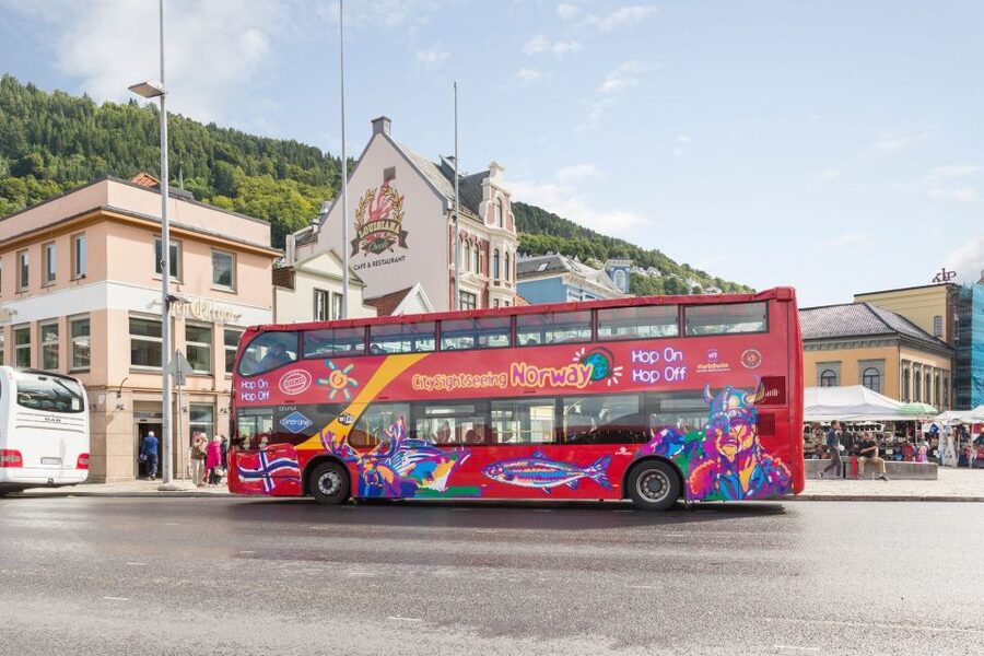Bergen: City Sightseeing Hop-On Hop-Off Bus Tour - Fish Market, Tourist Information, and fjord departures