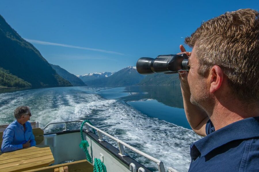 Bergen: Guided Fjord & Glacier Tour to Fjærland - Cruising across Sognefjord