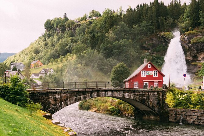 Bergen in a day, Guided tour: Old Town, Waterfalls & Waffles - Norheimsund offers a quieter fjord-town pause