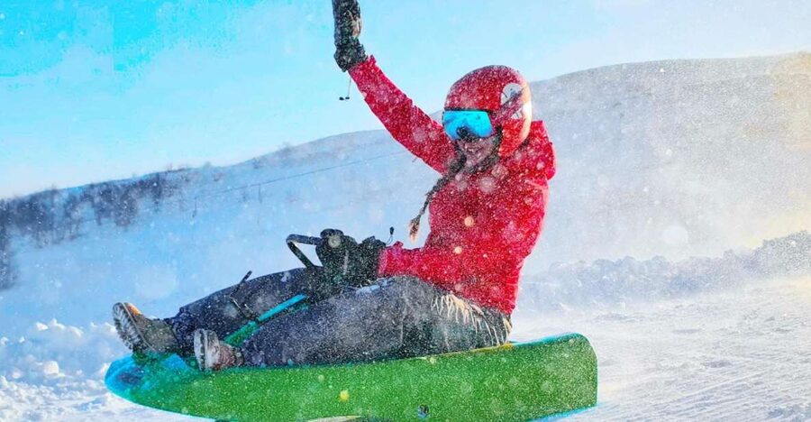 Dagali: 2-Hour Racing Toboggan Adventure - Getting fitted with the sled and safety gear