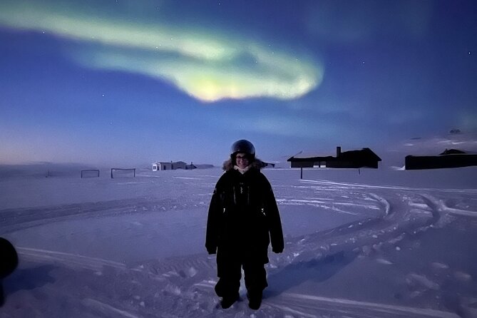 Evening Tour and Aurora Borealis Sightseeing in Norway by ATV - Riding away from Alta after dark