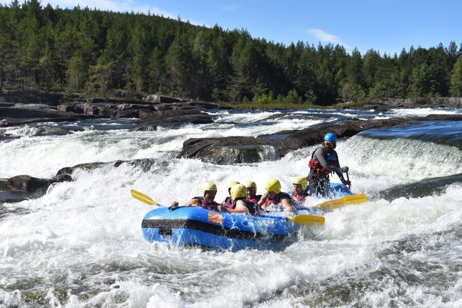 Evje: White Water Rafting Trip on Norway's Warmest Rivers - The first rapids bring everyone into the boat