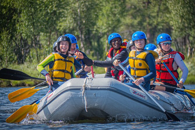 Family-Friendly Whitewater Rafting Experience - level 1 - Getting ready with wetsuits and safety gear