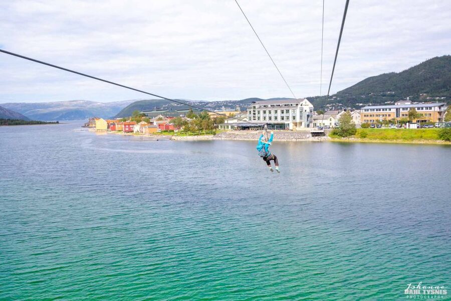 Feel the adrenaline in Mosjøen Zipline - Crossing the Vefsna River