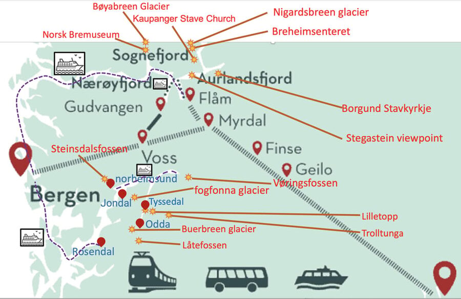 Flåm Flexible Tour with Stegastein, cruise and train include - Gudvangen is the practical gateway to the fjord cruise