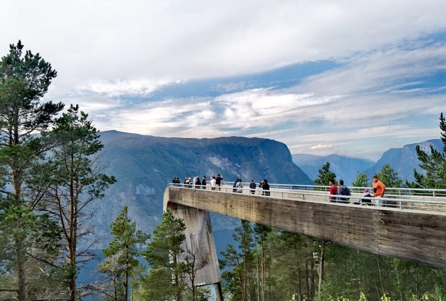 Flåm Flexible Tour with Stegastein, cruise and train include - Aurland, Borgund, and Viking Valley add choice