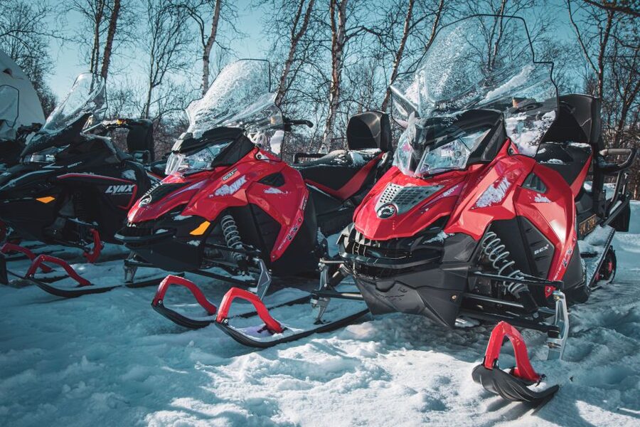 From Alta: Daytime Snowmobile Adventure - Learning the snowmobile before the mountain route