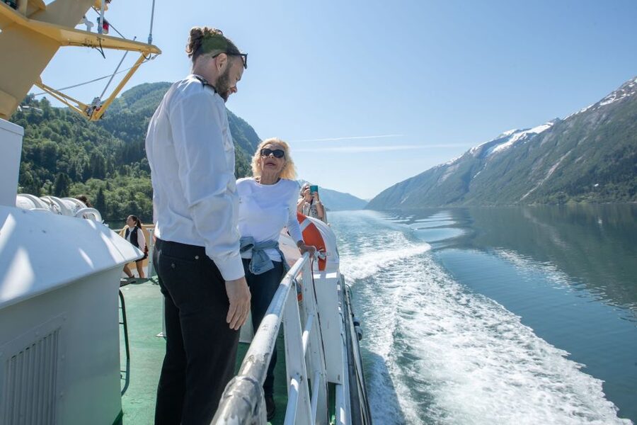 From Balestrand: Guided Fjord & Glacier Tour to Fjærland - Arriving in Fjærland at 13:25