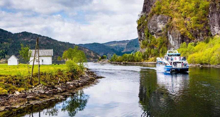 From Bergen: The Original Fjord Cruise to Mostraumen - A boat made for wet Norwegian weather