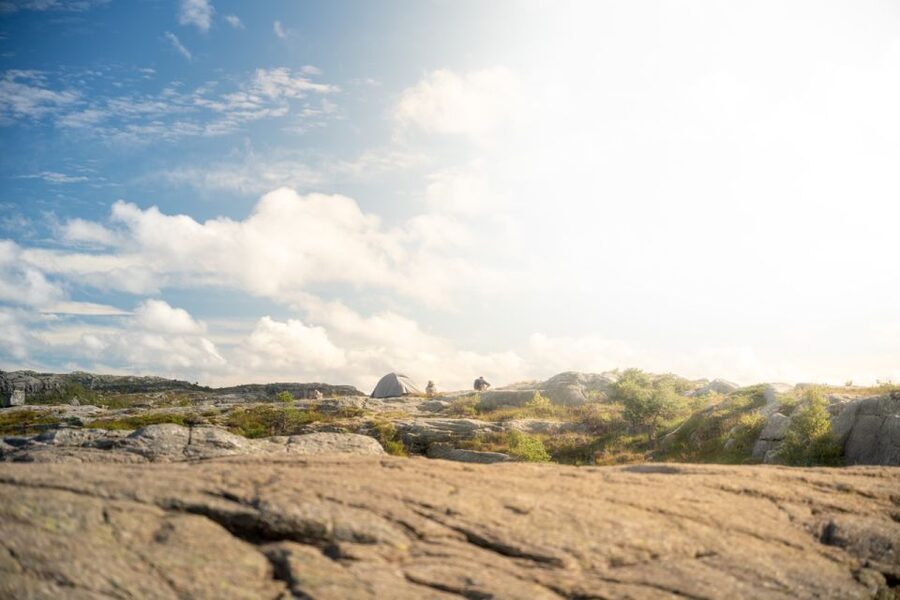 From Stavanger: Pulpit Rock Guided Hike with Pickup - The basecamp briefing and the first climb