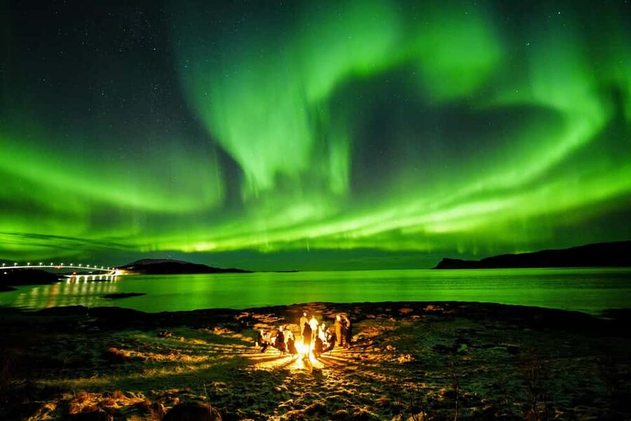 From Tromsø: Aurora Borealis Tour - Standing beneath the Aurora Borealis