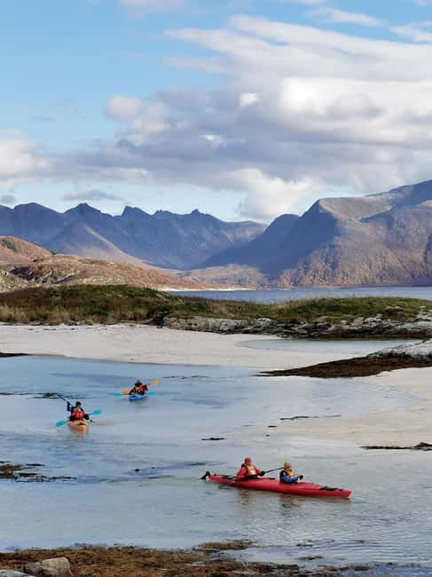 From Tromsø: Sea Kayaking Tour at Sommarøy with Transfer - Shallow sandy water and narrow channels