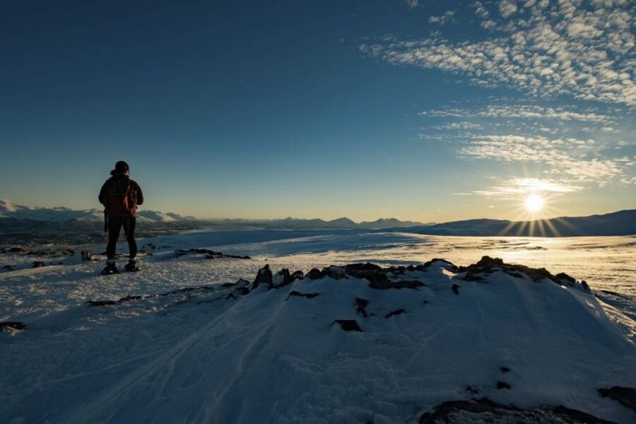From Tromsø: Snowshoe Hike in the Arctic - Fitting snowshoes and getting moving
