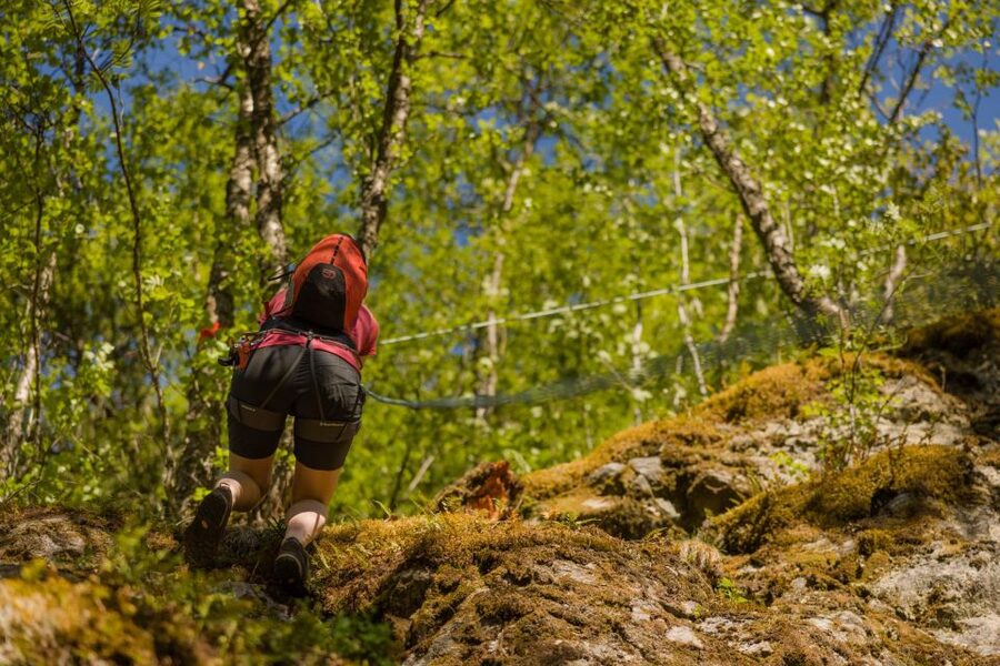 Geiranger: Rappelling tour with epic view - Reaching Flydalsjuvet away from the road crowd