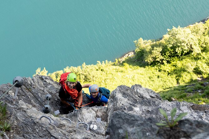Hornelen Via Ferrata Wall of Witches Climbing Adventure - Clipping in and climbing the C/D route