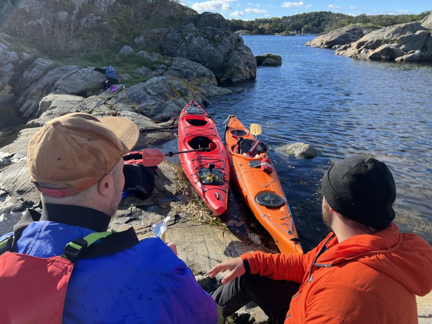 Kristiansand: Scenic Double Sea Kayak Tour around Odderoya - Learning the strokes before Odderøya