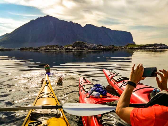Lofoten: Full Day Combo tour, (kayaking and rappelling) - Starting on the water among islands and beaches