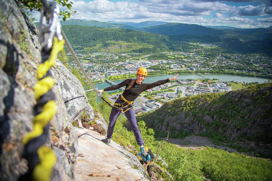 Mountain-climbing adventure in Mosjøen Via Ferrata - Climbing Øyfjellet by fixed cable