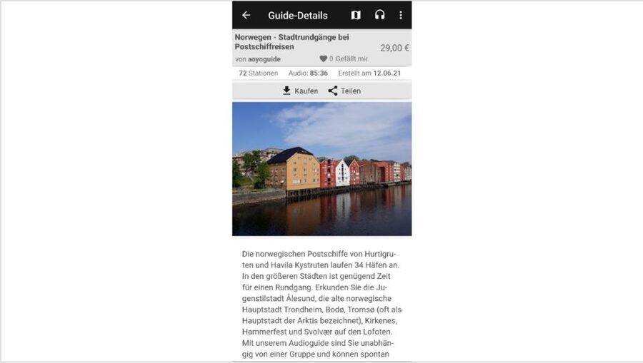 Norwegian Coastal Cities: Smartphone Audio Guide App - Bodø: use the guide as a compact introduction