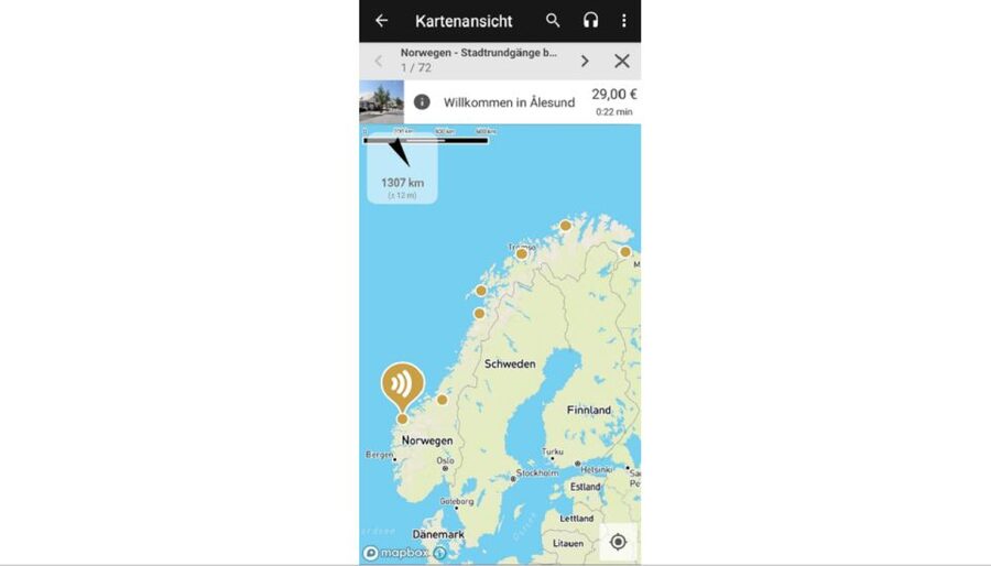 Norwegian Coastal Cities: Smartphone Audio Guide App - Trondheim: cathedral, old neighborhoods, and an odd bicycle lift
