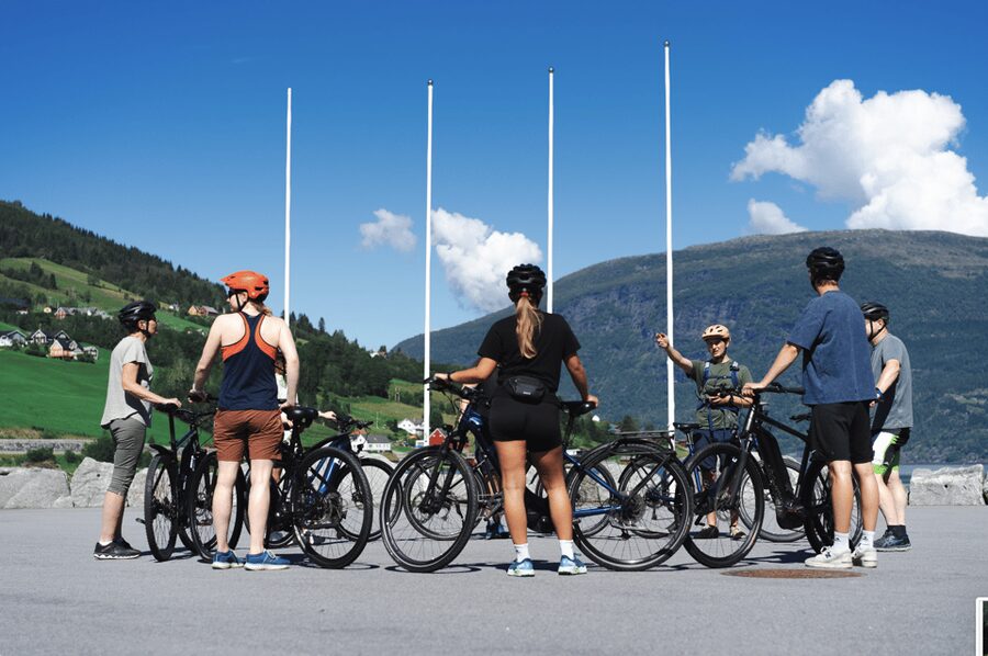 Olden: Guided e-bike tour - Waterfalls, rivers, and the fjord
