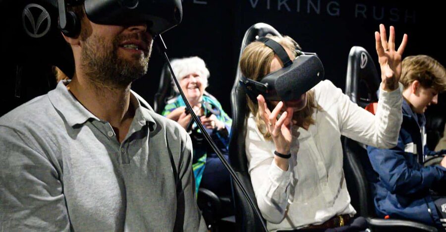 Oslo: Viking Planet Entry Ticket - The Helmet uses a 270-degree cinema screen