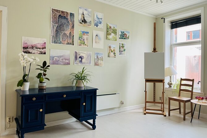 Paint Norwegian landscape with watercolor in Bergen - What the $91.33 price really covers