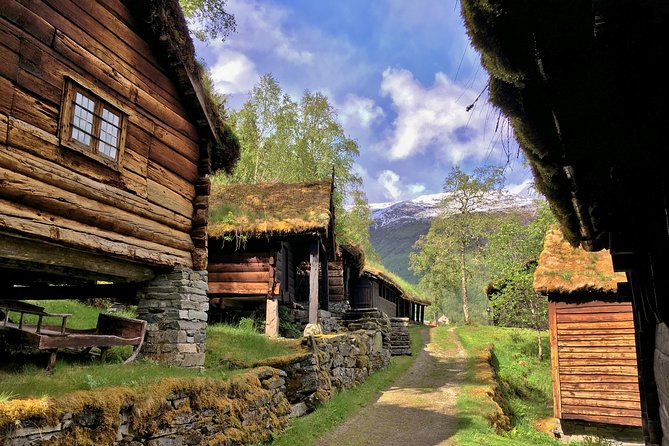 PRIVATE GUIDED TOUR: Norway's Highlights–Viking Special, 11 h - Stalheimskleiva and two waterfalls below the hairpins