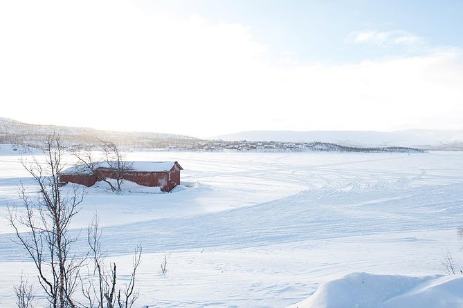 Snowmobile Adventure to 3-Country Border - Riding toward Saana Mountain and the border