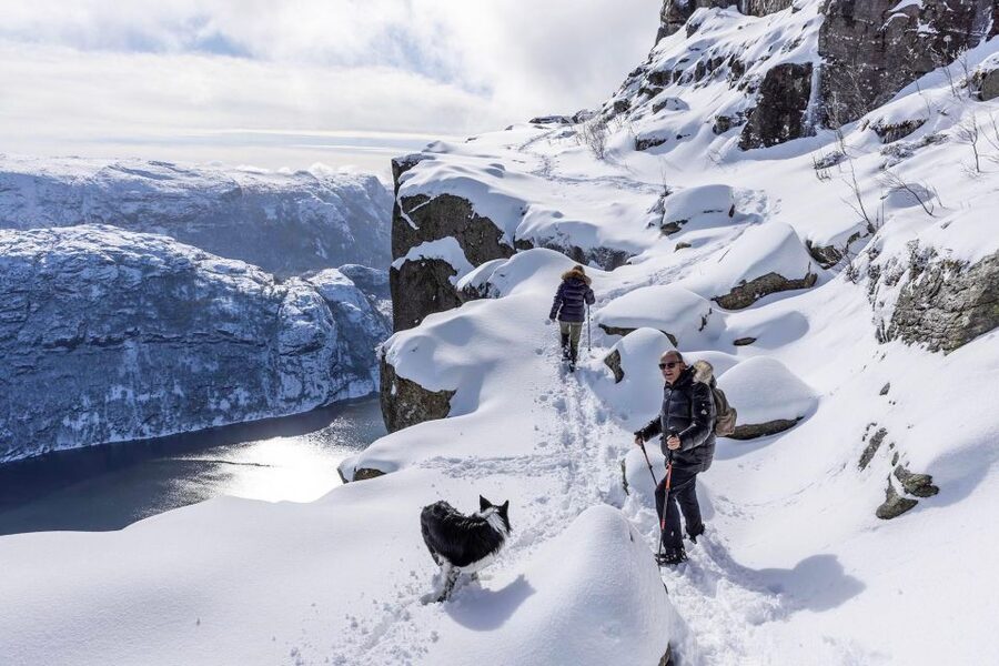 Stavanger: Preikestolen Winter Hike + Hot Lunch - The two-hour return to the trailhead