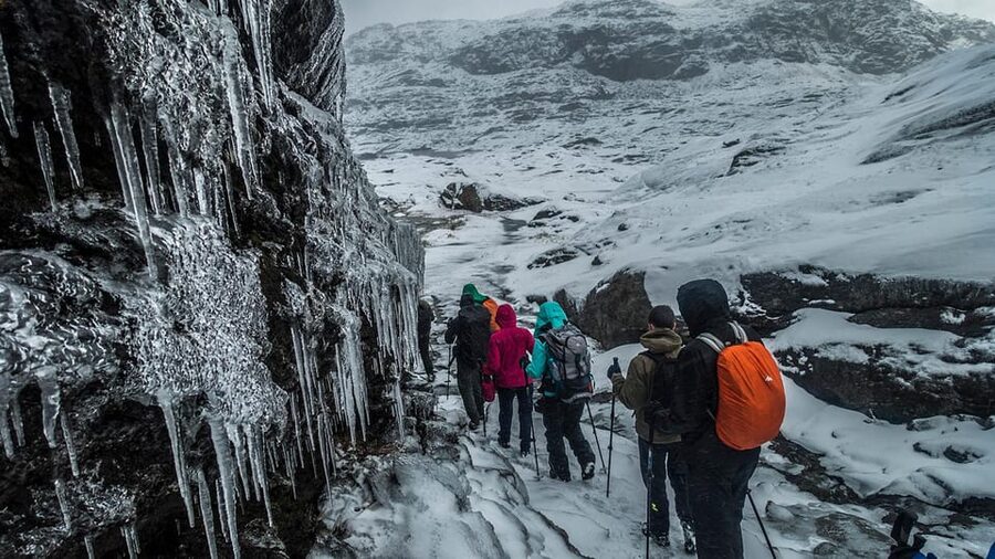 Trolltunga Autumn Hike Go Viking - Reaching Trolltunga in its winter suit