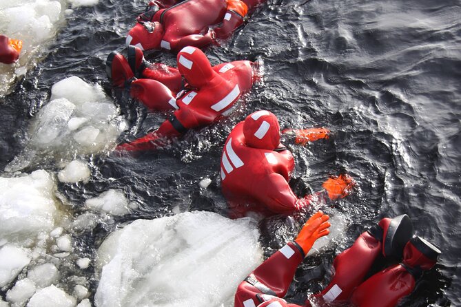 Tromso Arctic Fjord Floating - Staying warm and dry under the suit