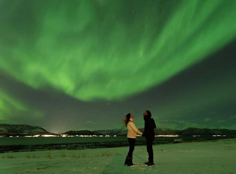 Tromsø: Aurora Safari Chase by big bus with Camp meal - A seven-hour aurora chase from Tromsø