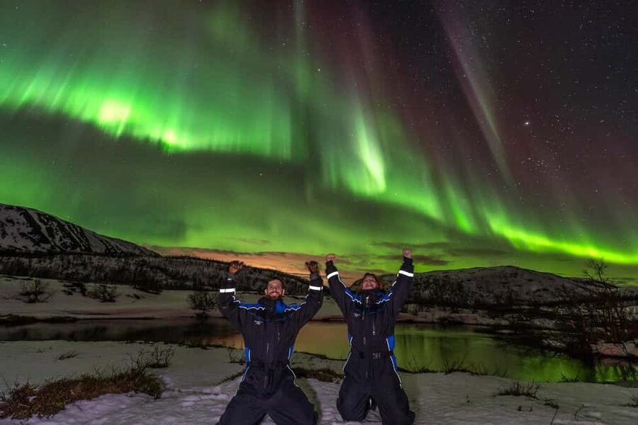 Tromsø: Northern Lights Chase + Free Professional Photos - Searching for clear sky in Troms County