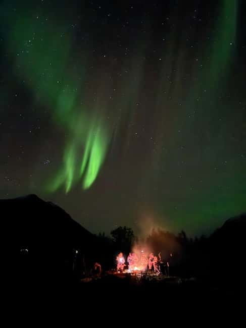 Tromsø: Northern Lights Tour - Thermal suits, fire, and simple Arctic food