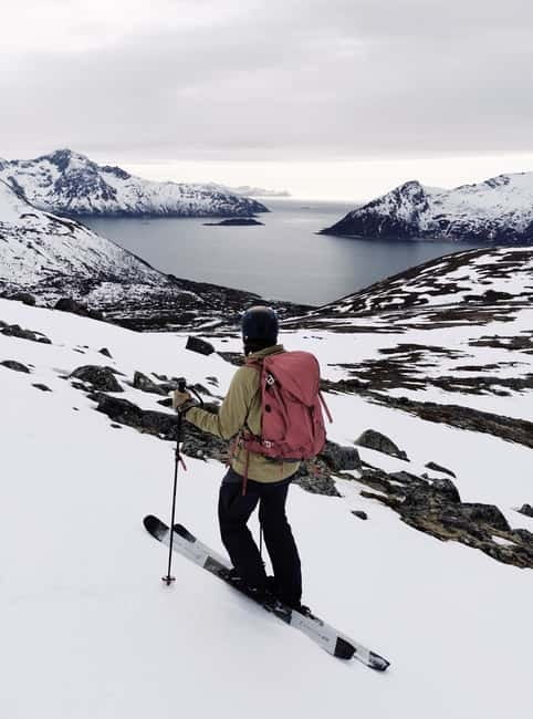 Tromsø: Ski touring (ski de randonnee) - Learning the gear before the climb