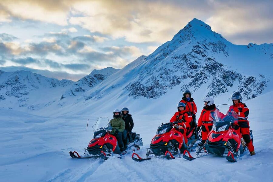 Tromsø: Snowmobile Safari with Aurora Crystal Lavvo Stay - From Tromsø to the Lyngen Alps