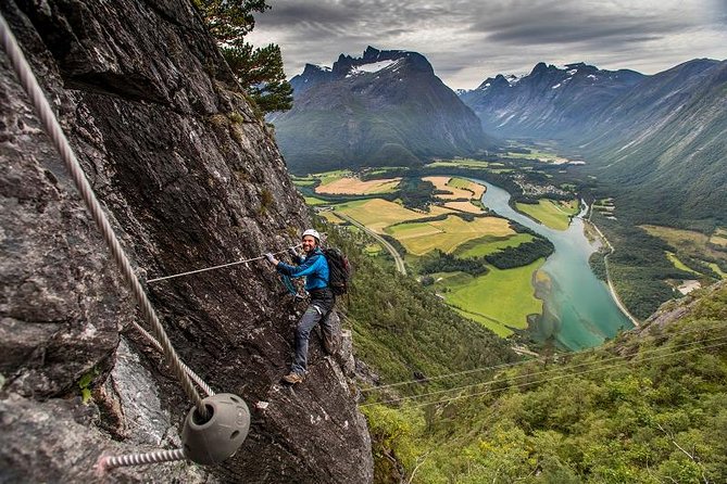Via Ferrata Åndalsnes West Wall - Three sections of climbing, with real exposure