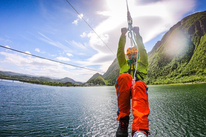 Zipline Experience in Mosjøen - A Zipline With Mosjøen Below Your Feet